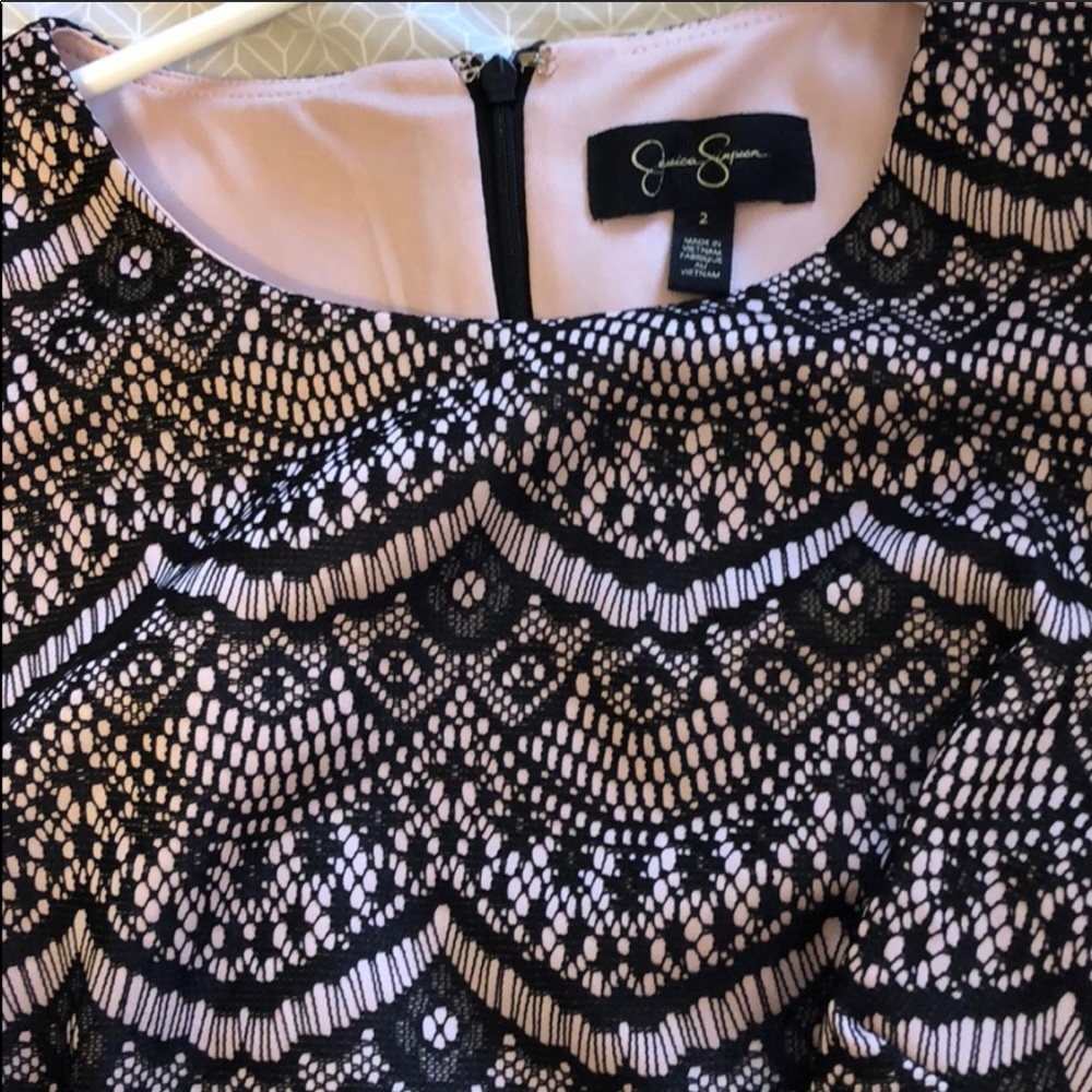 Jessica Simpson light pink and black dress